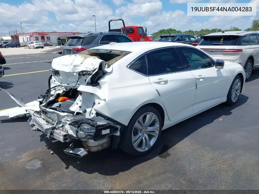 2022 Acura Tlx Technology Package VIN: 19UUB5F44NA004283 Lot: 42263174