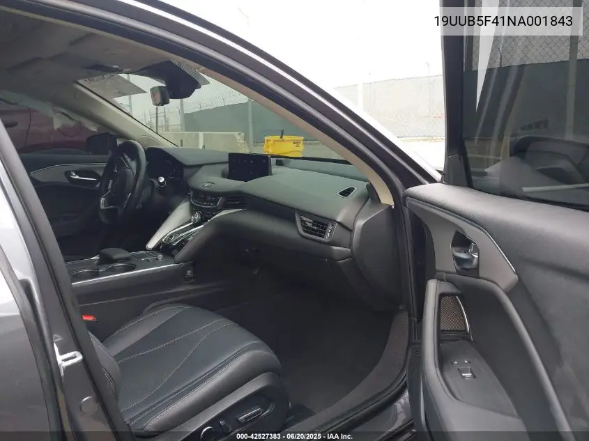 2022 Acura Tlx Technology Package VIN: 19UUB5F41NA001843 Lot: 42527383