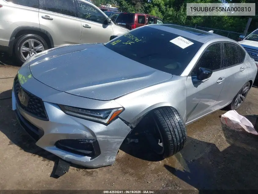 2022 Acura Tlx A-Spec Package VIN: 19UUB6F55NA000810 Lot: 42535241