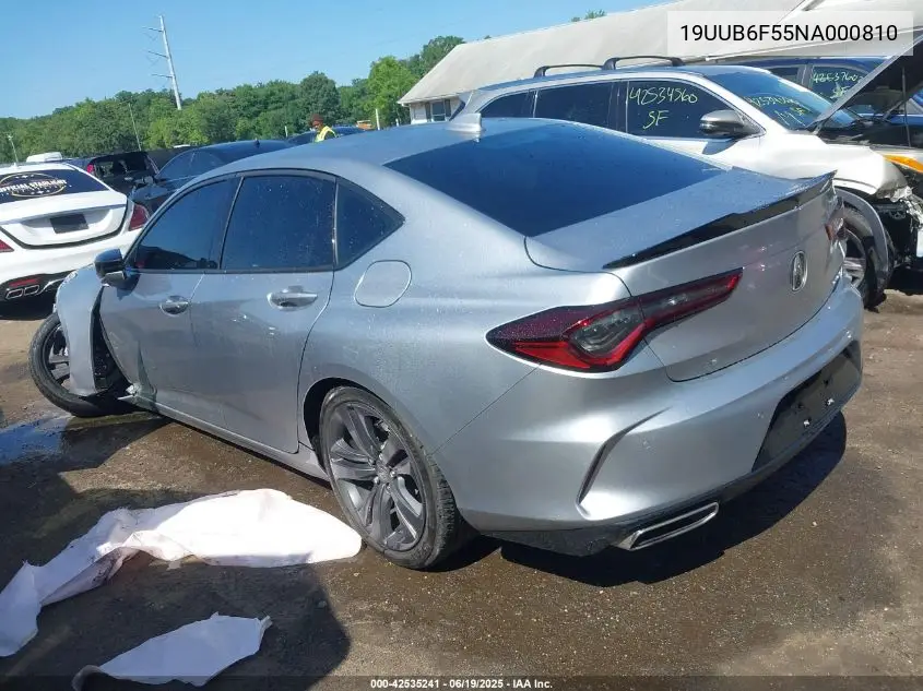 2022 Acura Tlx A-Spec Package VIN: 19UUB6F55NA000810 Lot: 42535241