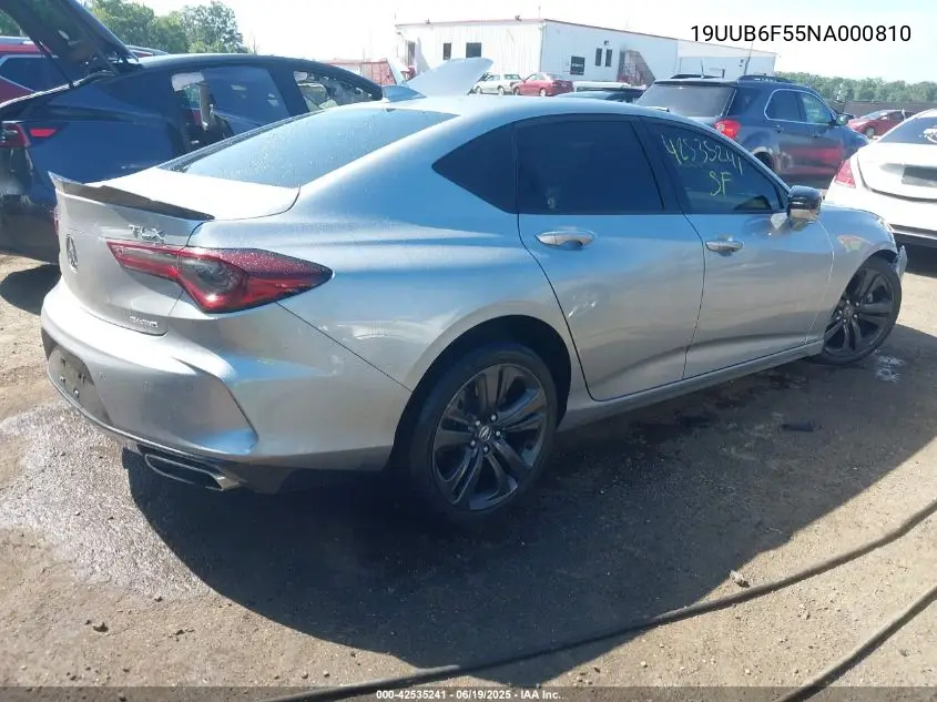 2022 Acura Tlx A-Spec Package VIN: 19UUB6F55NA000810 Lot: 42535241