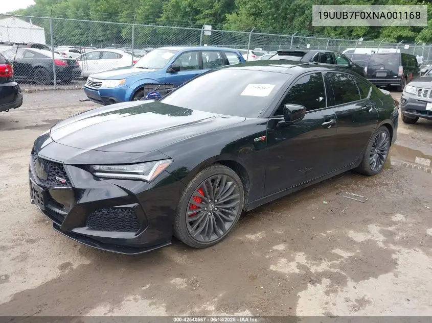 2022 Acura Tlx Type S VIN: 19UUB7F0XNA001168 Lot: 42540567