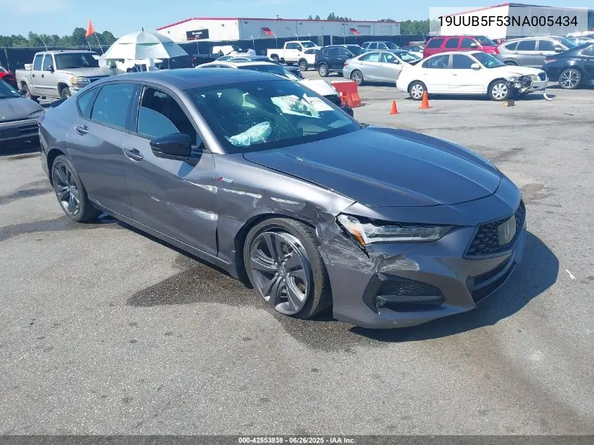 2022 Acura Tlx A-Spec Package VIN: 19UUB5F53NA005434 Lot: 42553938