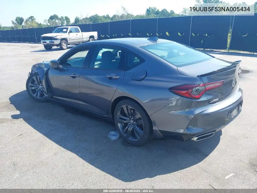 2022 Acura Tlx A-Spec Package VIN: 19UUB5F53NA005434 Lot: 42553938