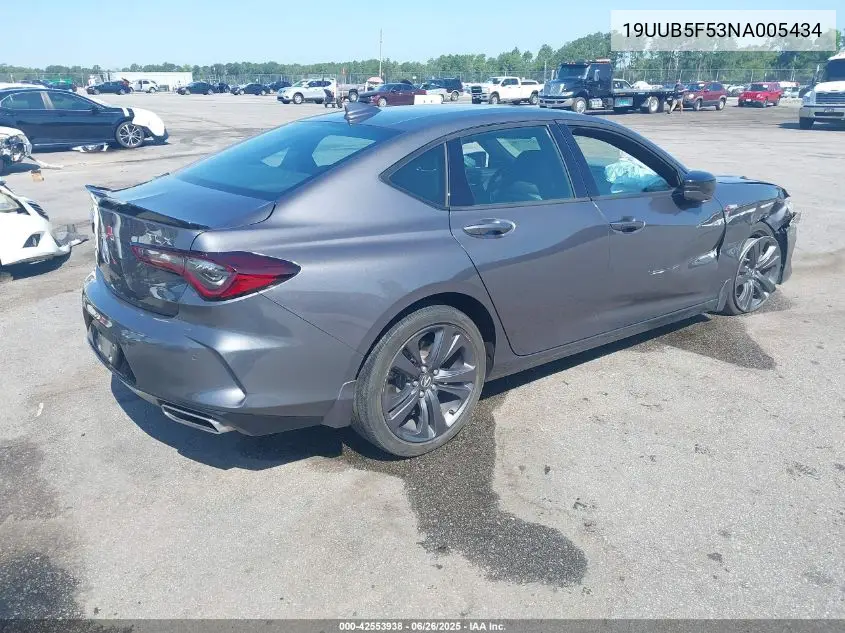 2022 Acura Tlx A-Spec Package VIN: 19UUB5F53NA005434 Lot: 42553938