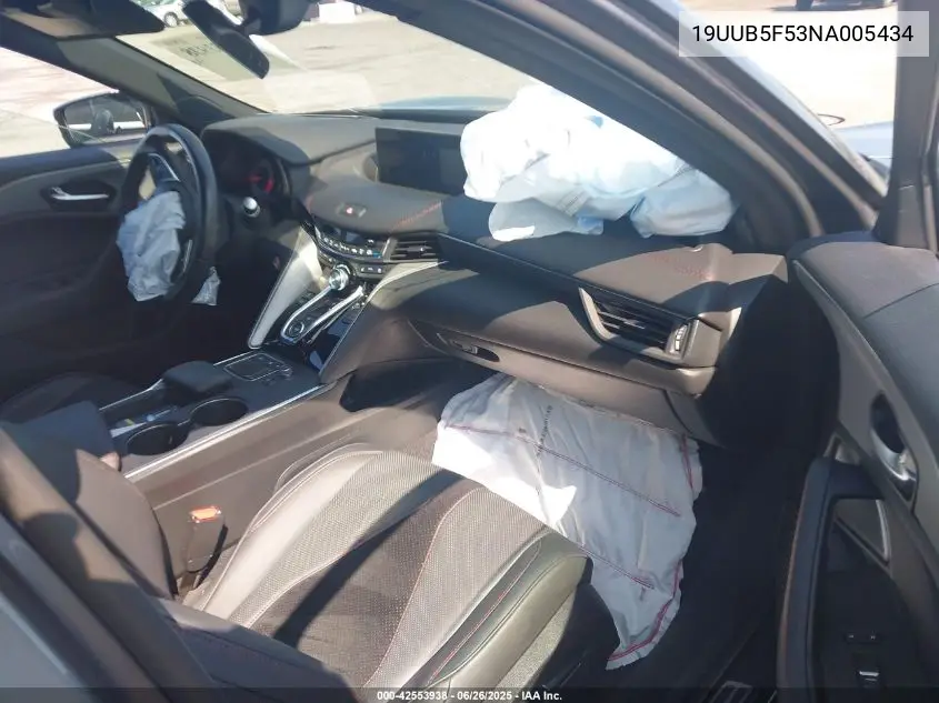 2022 Acura Tlx A-Spec Package VIN: 19UUB5F53NA005434 Lot: 42553938