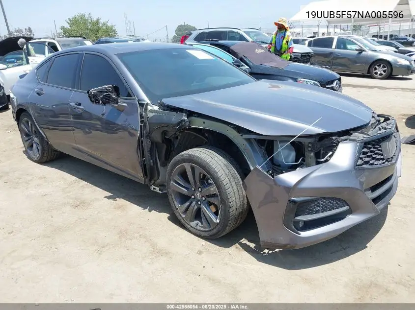 2022 Acura Tlx A-Spec Package VIN: 19UUB5F57NA005596 Lot: 42565054