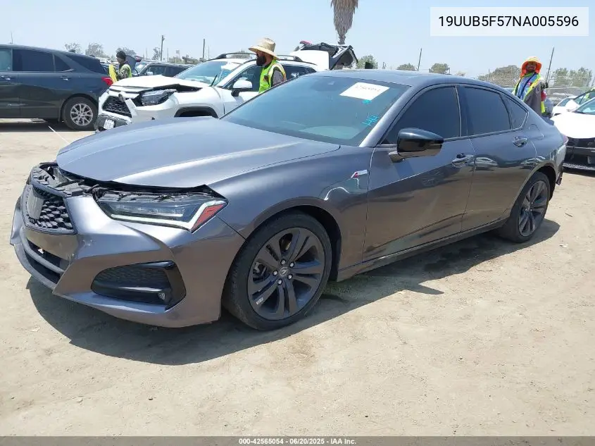 2022 Acura Tlx A-Spec Package VIN: 19UUB5F57NA005596 Lot: 42565054