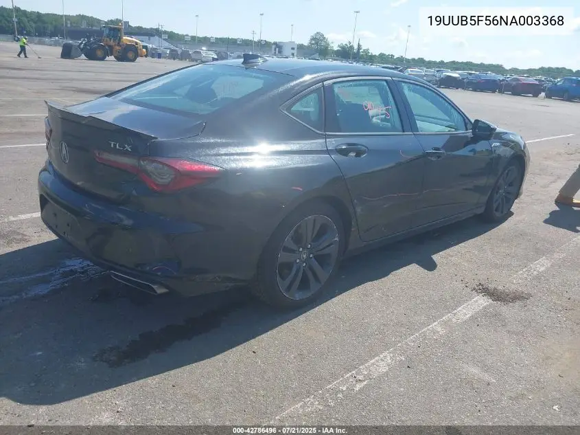 2022 Acura Tlx A-Spec Package VIN: 19UUB5F56NA003368 Lot: 42786496