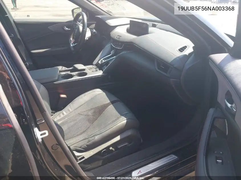 2022 Acura Tlx A-Spec Package VIN: 19UUB5F56NA003368 Lot: 42786496