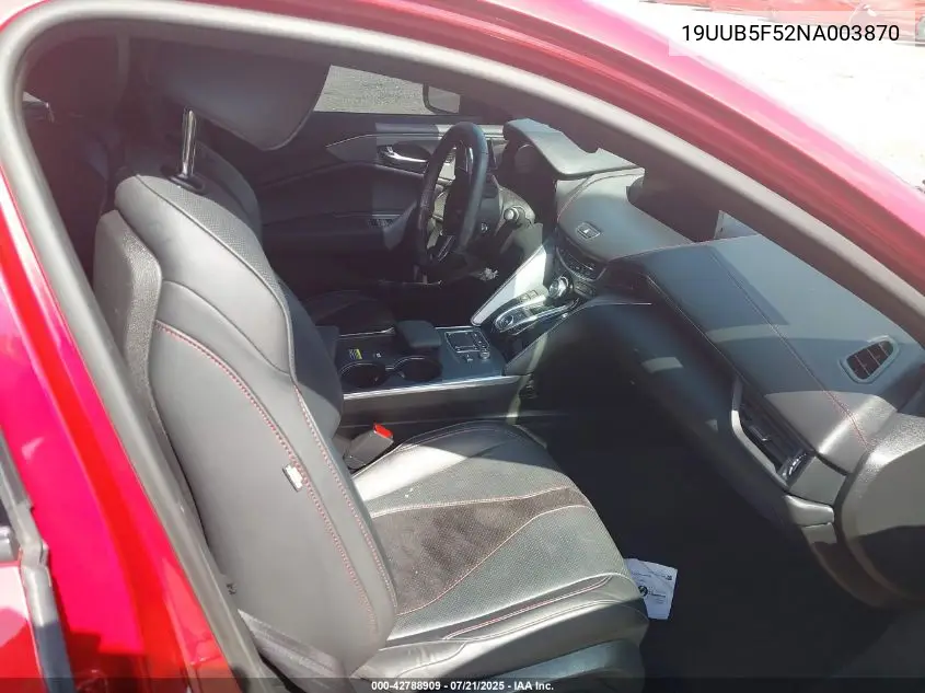 2022 Acura Tlx A-Spec Package VIN: 19UUB5F52NA003870 Lot: 42788909