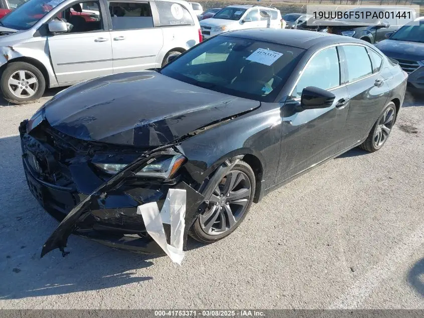 2023 Acura Tlx A-Spec Package VIN: 19UUB6F51PA001441 Lot: 41753371