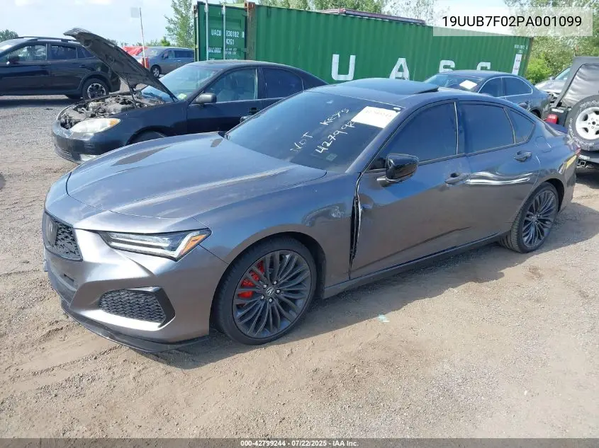2023 Acura Tlx Type S/Type S Pmc Edition VIN: 19UUB7F02PA001099 Lot: 42799244