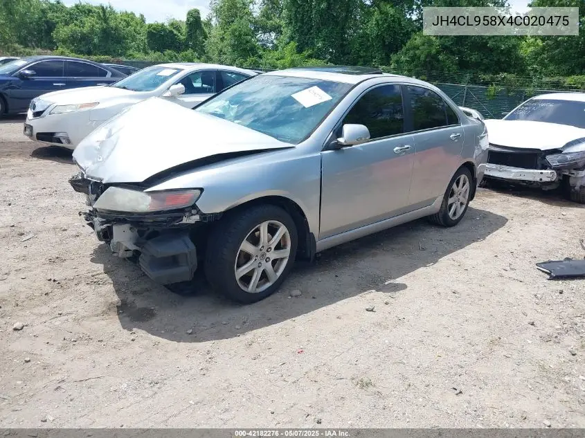 2004 Acura Tsx VIN: JH4CL958X4C020475 Lot: 42182276