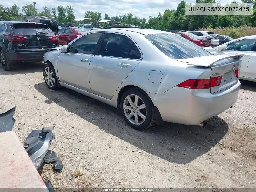 2004 Acura Tsx VIN: JH4CL958X4C020475 Lot: 42182276