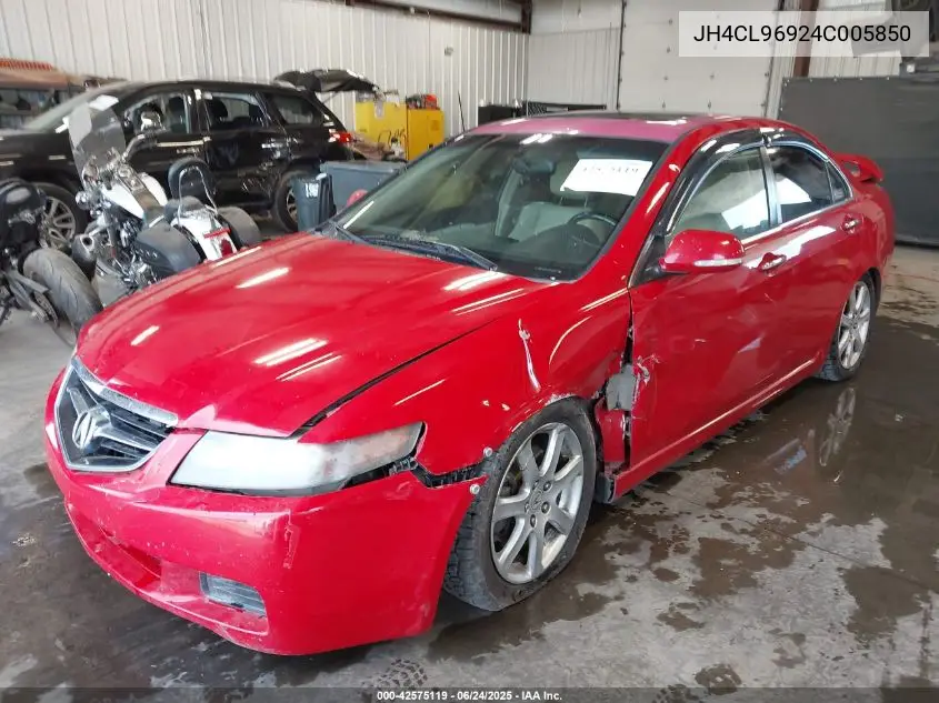2004 Acura Tsx VIN: JH4CL96924C005850 Lot: 42575119