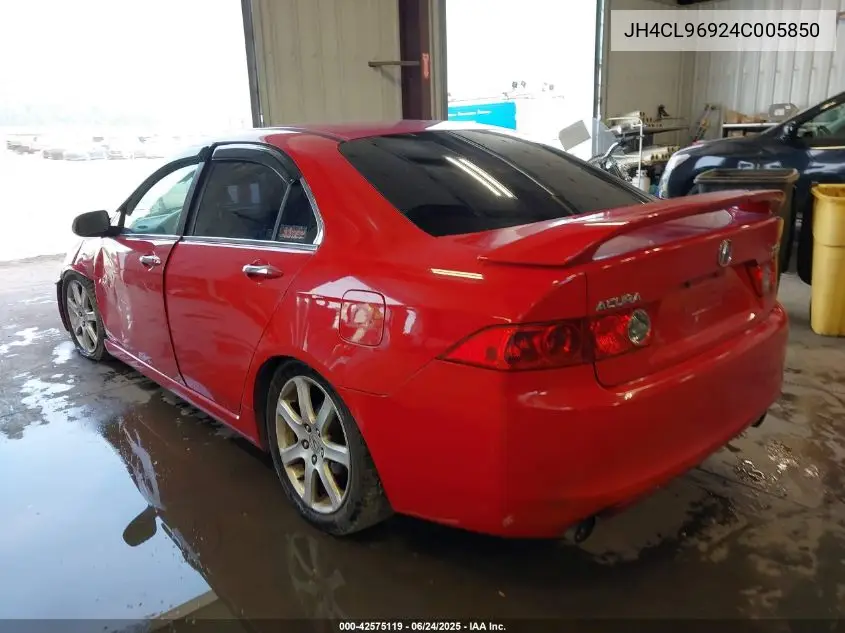 2004 Acura Tsx VIN: JH4CL96924C005850 Lot: 42575119