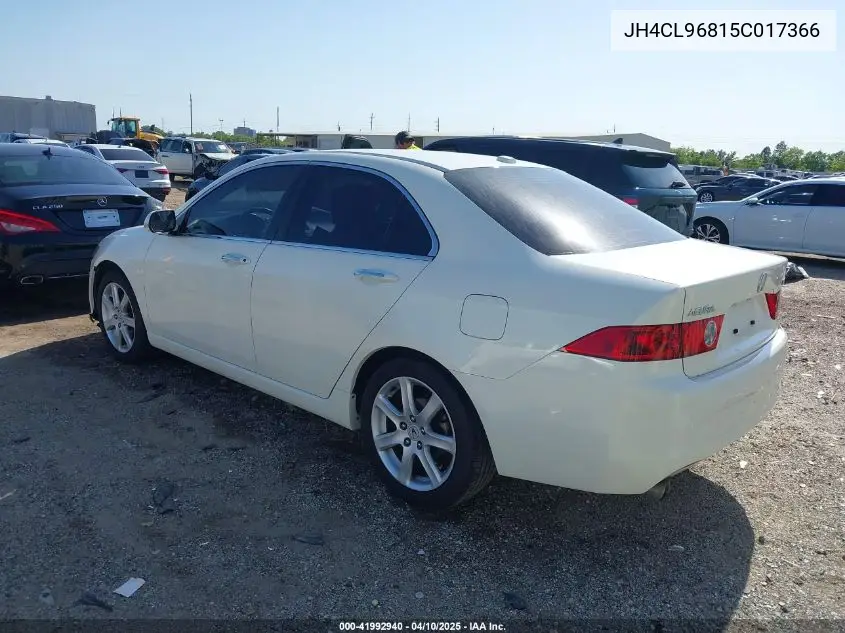 2005 Acura Tsx VIN: JH4CL96815C017366 Lot: 41992940