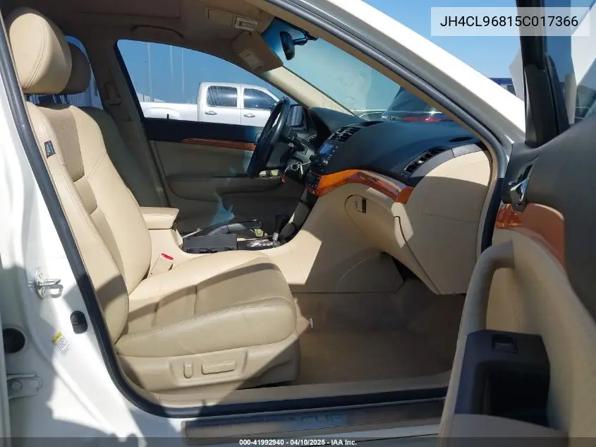 2005 Acura Tsx VIN: JH4CL96815C017366 Lot: 41992940