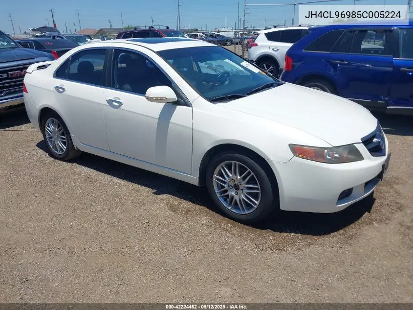 2005 Acura Tsx VIN: JH4CL96985C005224 Lot: 42224462