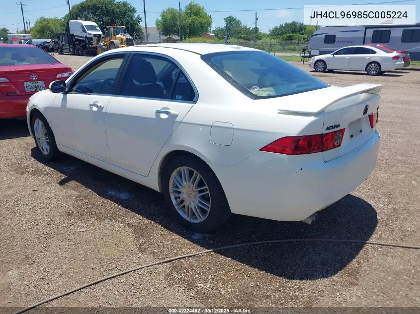 2005 Acura Tsx VIN: JH4CL96985C005224 Lot: 42224462