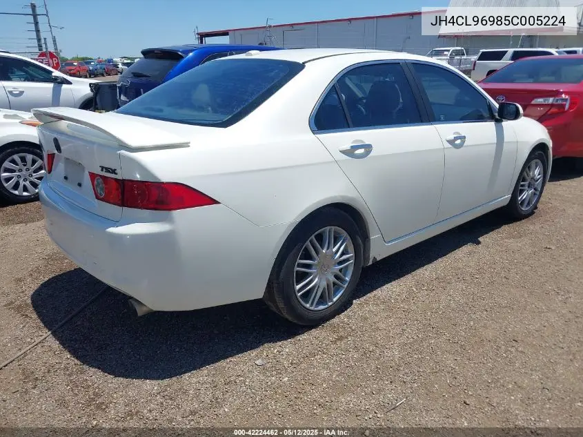 2005 Acura Tsx VIN: JH4CL96985C005224 Lot: 42224462