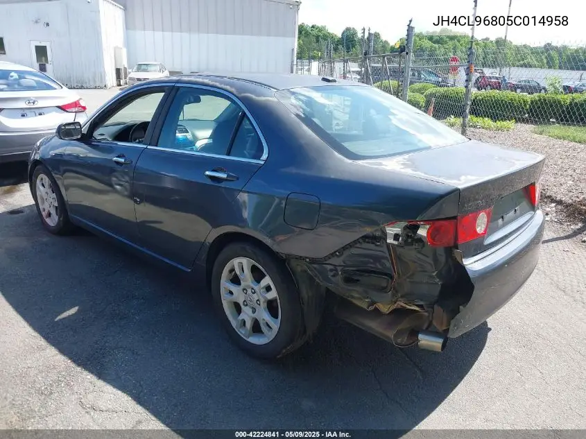 2005 Acura Tsx VIN: JH4CL96805C014958 Lot: 42224841