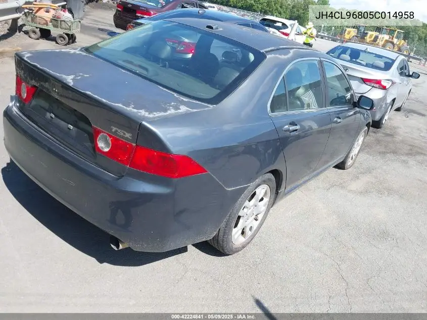 2005 Acura Tsx VIN: JH4CL96805C014958 Lot: 42224841