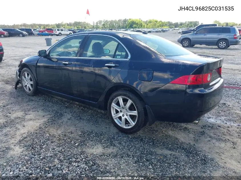 2005 Acura Tsx VIN: JH4CL96825C031535 Lot: 42265898