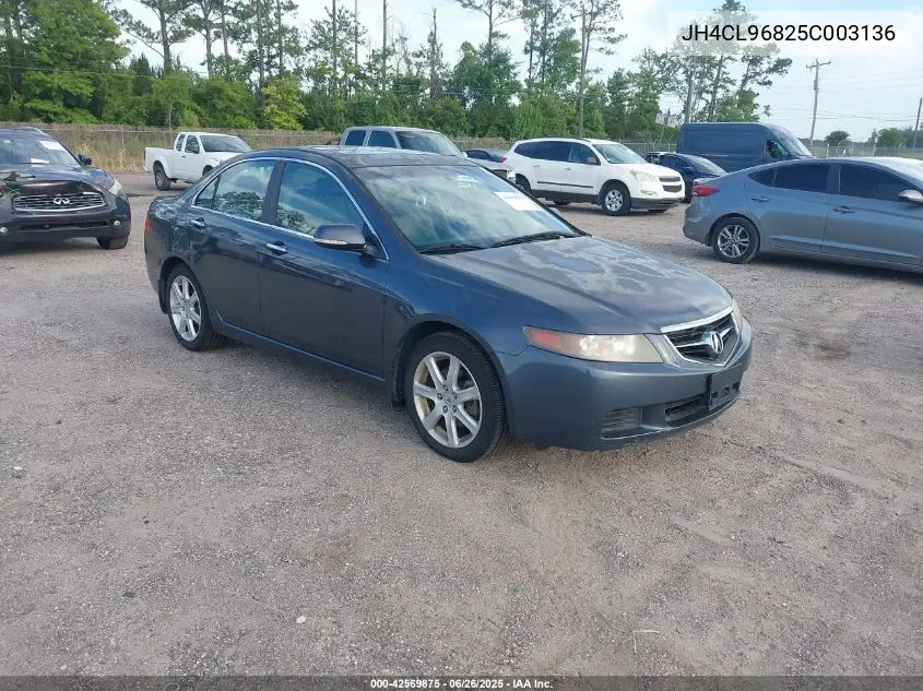 2005 Acura Tsx VIN: JH4CL96825C003136 Lot: 42569875