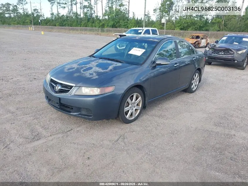 2005 Acura Tsx VIN: JH4CL96825C003136 Lot: 42569875