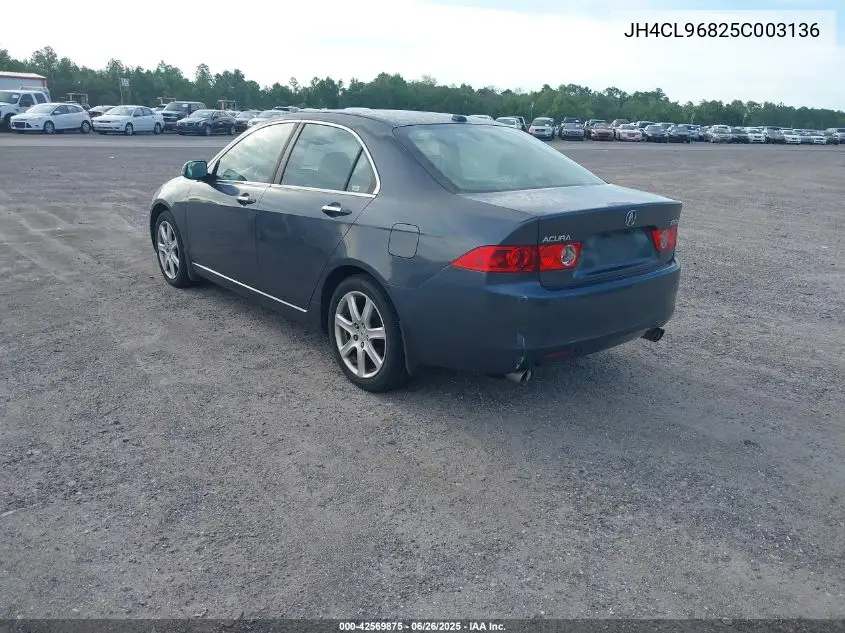 2005 Acura Tsx VIN: JH4CL96825C003136 Lot: 42569875