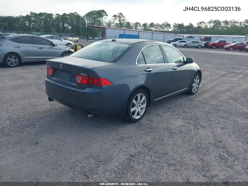 2005 Acura Tsx VIN: JH4CL96825C003136 Lot: 42569875