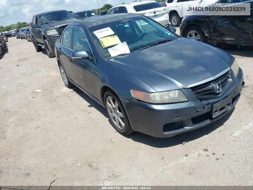 2005 Acura Tsx VIN: JH4CL96805C035339 Lot: 42587430