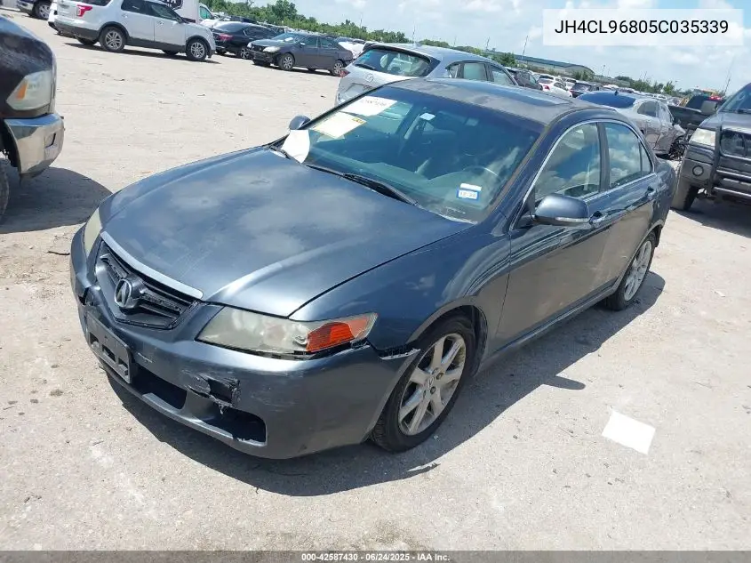 2005 Acura Tsx VIN: JH4CL96805C035339 Lot: 42587430