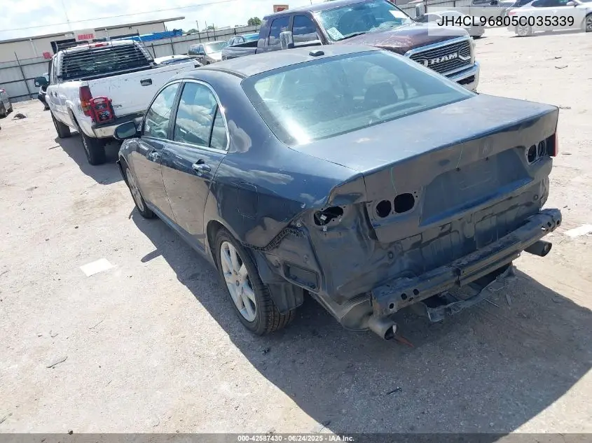 2005 Acura Tsx VIN: JH4CL96805C035339 Lot: 42587430