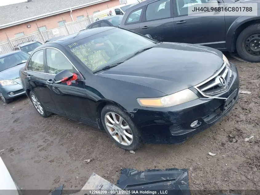 2006 Acura Tsx VIN: JH4CL96816C801788 Lot: 12266209