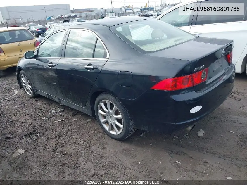 2006 Acura Tsx VIN: JH4CL96816C801788 Lot: 12266209
