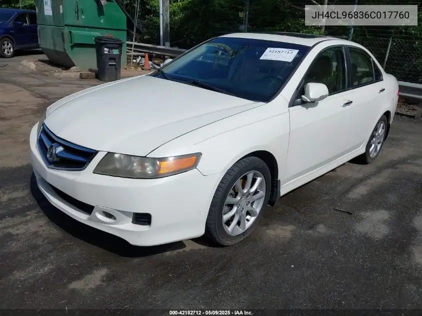 2006 Acura Tsx VIN: JH4CL96836C017760 Lot: 42182712