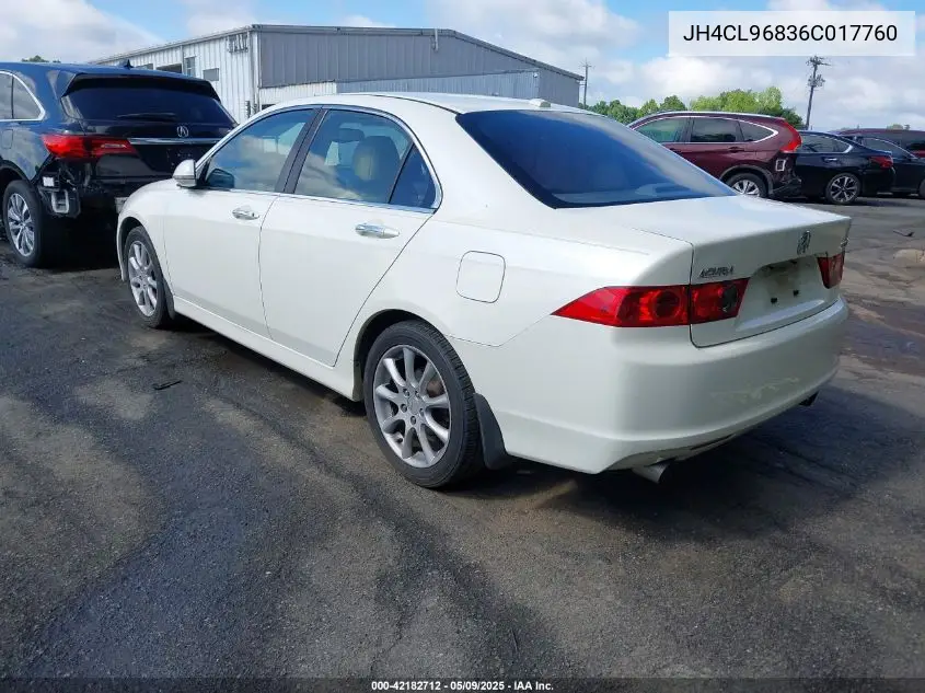 2006 Acura Tsx VIN: JH4CL96836C017760 Lot: 42182712