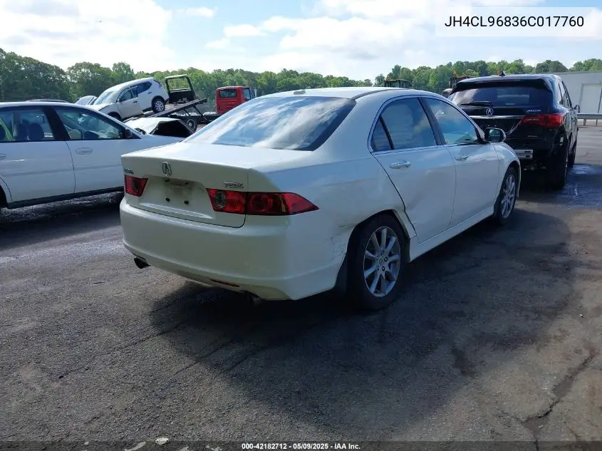 2006 Acura Tsx VIN: JH4CL96836C017760 Lot: 42182712