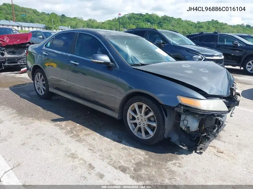 2006 Acura Tsx VIN: JH4CL96886C016104 Lot: 42225402
