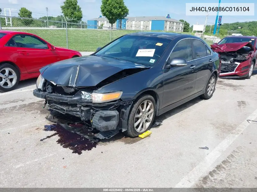 2006 Acura Tsx VIN: JH4CL96886C016104 Lot: 42225402
