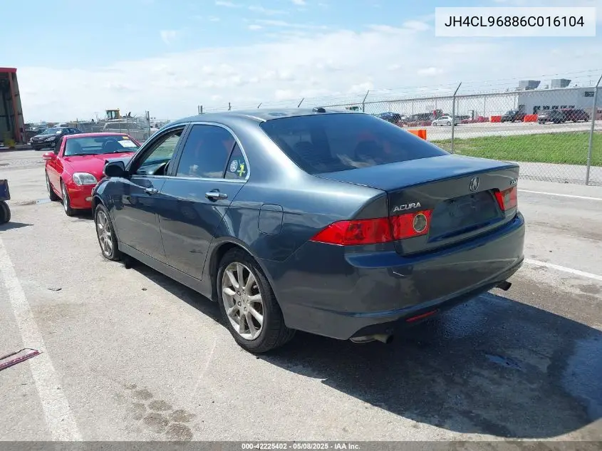 2006 Acura Tsx VIN: JH4CL96886C016104 Lot: 42225402
