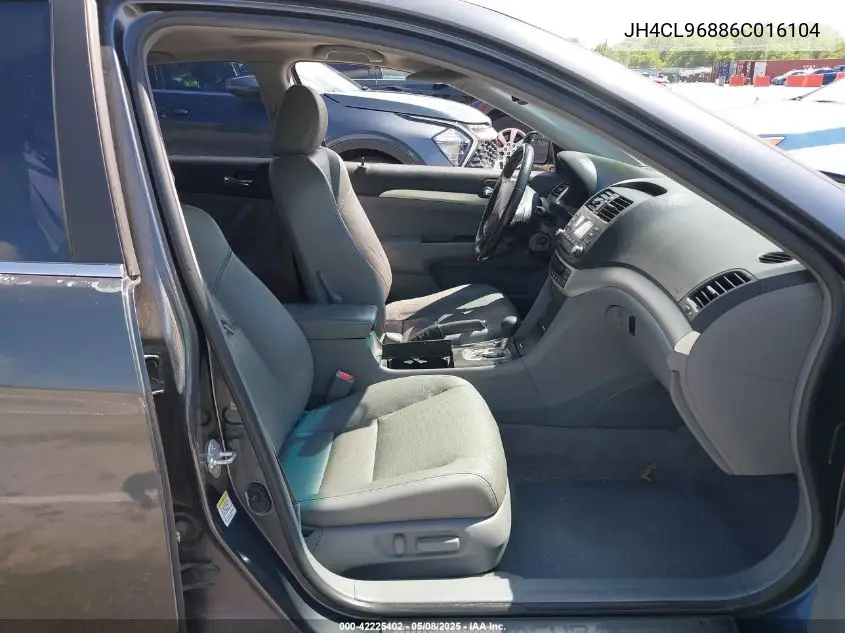 2006 Acura Tsx VIN: JH4CL96886C016104 Lot: 42225402