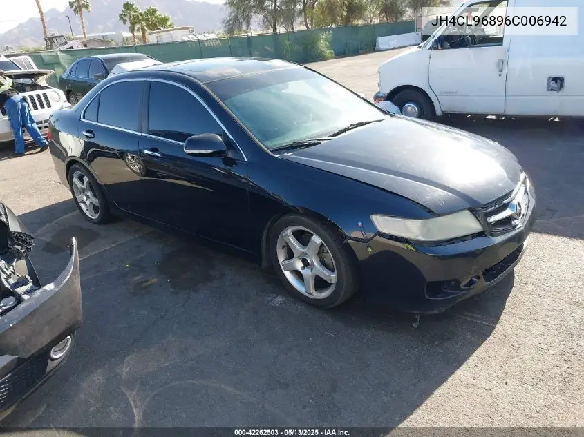 2006 Acura Tsx VIN: JH4CL96896C006942 Lot: 42262503