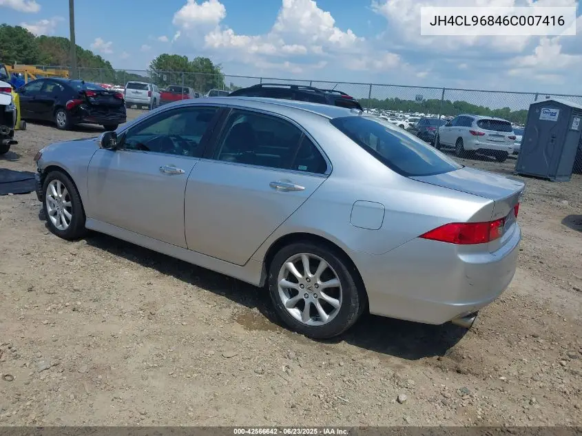 2006 Acura Tsx VIN: JH4CL96846C007416 Lot: 42566642