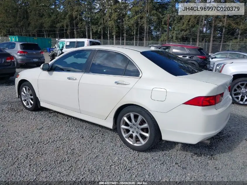 2007 Acura Tsx VIN: JH4CL96997C020379 Lot: 42215451