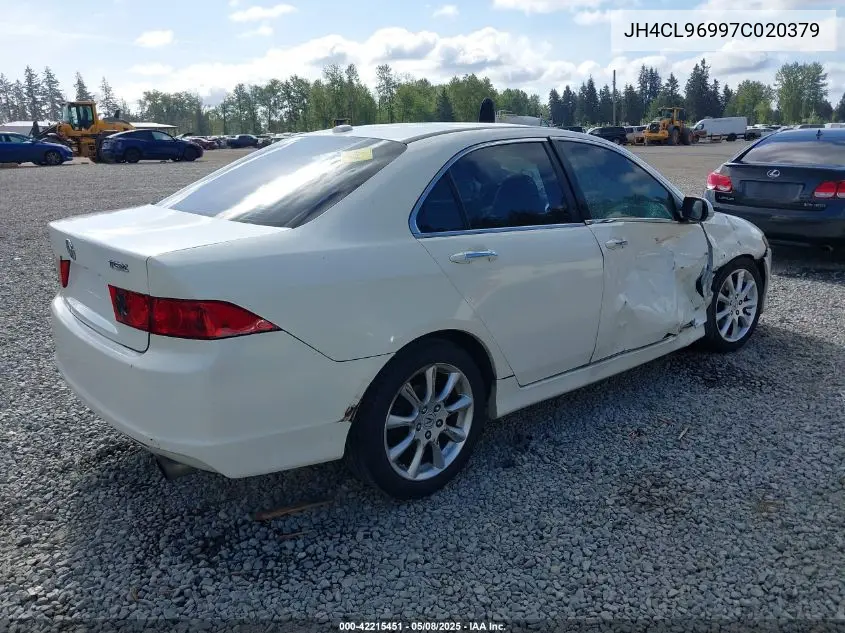 2007 Acura Tsx VIN: JH4CL96997C020379 Lot: 42215451