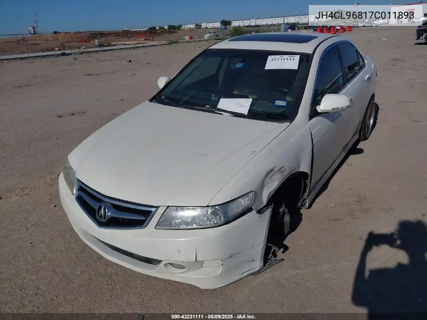 2007 Acura Tsx VIN: JH4CL96817C011893 Lot: 42231111